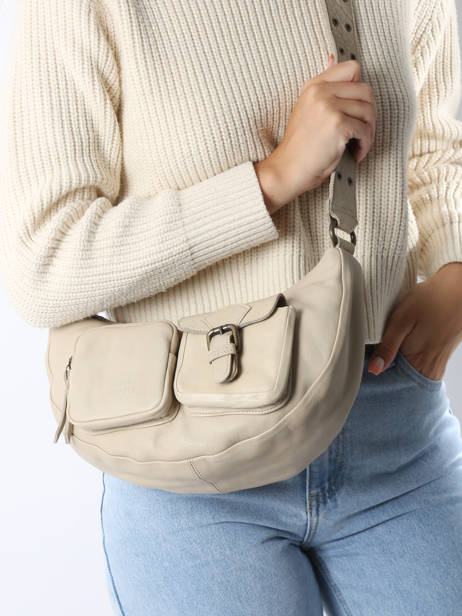 Cross Body Tas Cargo Leder Basilic pepper Beige cargo BCAR04 ander zicht 1